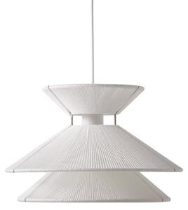 Lustră Pendul FRANDSEN, Kiku, reglabil, Alb, Camera de zi, Țesătură / Textil, Design