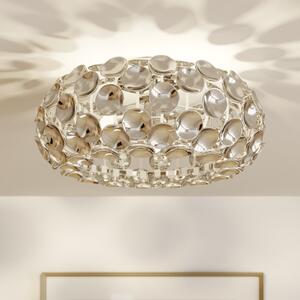 Lindby plafonieră Reza, Ø 48 cm, cromată, E14, reglabil, Metalic, Hol, Plastic, Modern