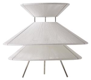 Lampă de masă FRANDSEN, Kiku, reglabil, Alb, Camera de zi, Țesătură / Textil, Design
