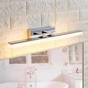 Lucande Aplică de perete cu LED pentru baie Julie, 46 cm, crom, metal, IP44, Metalic, Baie, Metal, Modern
