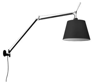 Lampă de perete Artemide, Negru, Camera de zi, Aluminiu
