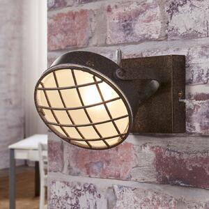 Lindby Spot Tamin, de culoare rugină, 1 bec, sticlă, G9, reglabil, Maro / Rugină, Camera de zi / sufragerie, Metal, Design industrial