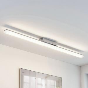 Lindby plafonieră LED pentru baie Levke, 100 cm, dimabil, IP44, reglabil, Alb, Baie, Metal, Modern