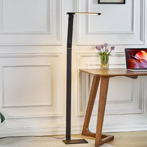 Lucande Salome lampadar LED dimabil, culoare variabilă, reglabil, Negru, Studiu / Birou, Aluminiu, Modern, Lumină de lectură