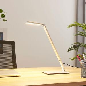 Lucande Resi - lampă de birou LED dimabil, reglabil, Metalic, Studiu / Birou, Aluminiu, Modern