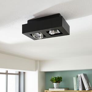 Arcchio Spot Vince, 25 cm, negru, metal, GU10, reglabil, Negru, Hol, Aluminiu, Modern