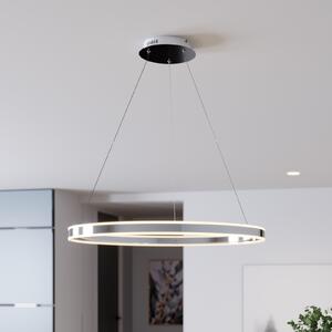 Lucande Lampă suspendată LED Lyani, 80 cm, crom, dimabil, reglabil, Metalic, Camera de zi / sufragerie, Metal, Modern