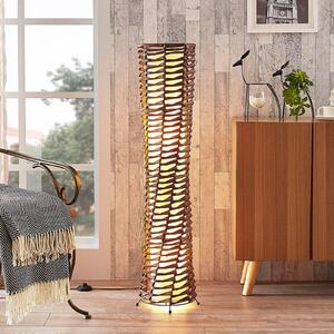 Lindby lampadar Joas, 110 cm, hârtie, textil, maro, Maro / Rugină, Camera de zi / sufragerie, Hârtie / Carton, Modern