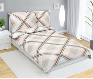 Lenjerie de pat Bellatex Satin Kostka bej , 140 x200 cm, 70 x 90 cm, 140 x 200 cm, 70 x 90 cm