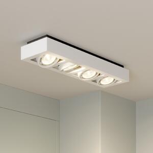 Arcchio spot de plafon Ronka, 65 cm, 4 becuri, alb, GU10, reglabil, Alb, Camera de zi / sufragerie, Metal, Modern