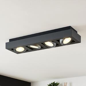 Arcchio spot de plafon Ronka, 65 cm, 4 becuri, gri, GU10, reglabil, Gri, Camera de zi / sufragerie, Metal, Modern