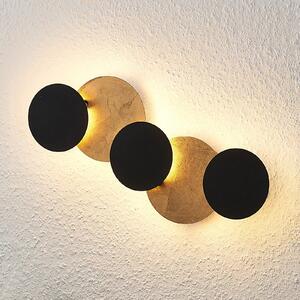 Lindby Aplică de perete cu LED Grazyna, 52 cm, 5 becuri, reglabilă, Negru, Camera de zi / sufragerie, Metal, Modern, Perete forme speciale