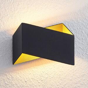 Arcchio Assona aplică LED, negru-auriu, reglabil, Negru, Camera de zi / sufragerie, Metal, Modern