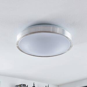 Lindby plafonieră LED Emelie, Ø 42 cm, culoare aluminiu, metal, Metalic, Camera de zi / sufragerie, Metal, Modern