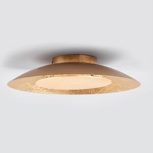 Lindby plafonieră LED Keti, Ø 35 cm, aurie, rotundă, metal, Auriu / Alamă, Hol, Metal, Modern, Perete rotund