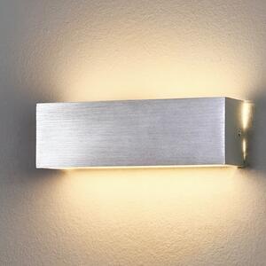 Lindby Ranik aplică LED unghiulară din aluminiu, Metalic, Hol, Metal, Modern
