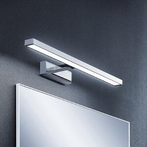 Lindby LED oglindă cu lumină Jukka, 60 cm, crom, metal, IP44, Metalic, Baie, Aluminiu, Modern