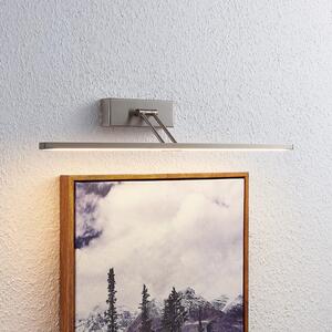 Lucande Thibaud aplică tablou LED, nichel, 51,4 cm, Gri, Camera de zi / sufragerie, Metal, Modern