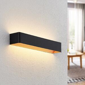 Arcchio Aplică de perete LED Karam, 53 cm, negru, metal, sus/jos, reglabil, Negru, Camera de zi / sufragerie, Aluminiu, Modern