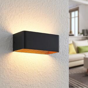 Arcchio Aplică de perete cu LED Karam, 20 cm, negru, metal, sus/jos, Negru, Camera de zi / sufragerie, Aluminiu, Modern