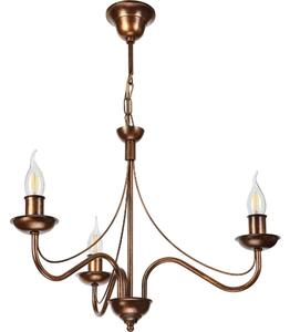 Candelabru ANTON pe lanț, 3x E14/15W/230V, finisaj bronz