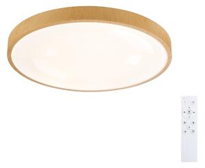 Brilagi-LED Corp de iluminat dimabil GLASS POOL DOUBLE LED/60W/230V 50 cm, decor lemn + telecomandă