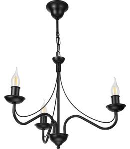 Candelabru pe lanț ANTON 3xE14/15W/230V negru