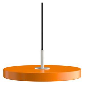 Lampa suspendată Asteria Plus, Ø 30 cm, portocaliu/oțel
