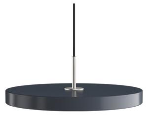 Lampa suspendată Asteria Plus, Ø 43 cm, gri/oțel