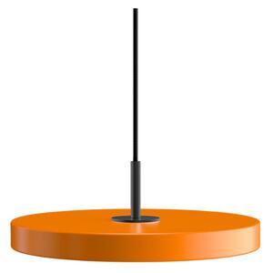 Lampa suspendată Asteria Plus, Ø 30 cm, portocaliu/negru