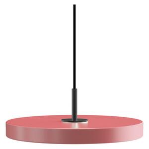 Lampă suspendată Asteria Plus, Ø 30 cm, roz deschis/negru