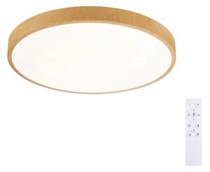 Brilagi-LED Corp de iluminat reglabil GLASS POOL DOUBLE LED, 48W, 230V, 40 cm, decor lemn + telecomandă