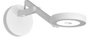 Lampă de perete Rotaliana, Alb, Camera de zi, Aluminiu