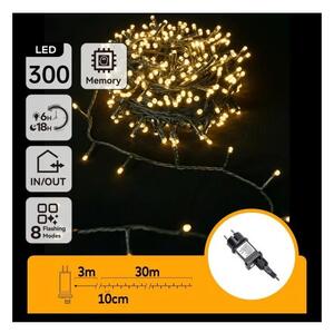 Aigostar - Ghirlandă luminoasă de exterior pentru Crăciun, 300 LED, 8 funcții, 30 m, IP44, alb cald