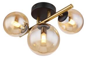 Abajur de rezervă din sticlă Globo 56135G1 RIHA mediu d. 12 cm auriu