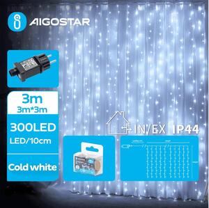 Instalație LED de Crăciun de exterior Aigostar 300xLED/8 funcții 6x3m IP44 alb rece