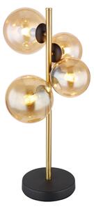 Abajur de rezervă din sticlă Globo 56135G1 RIHA mediu d. 12 cm auriu