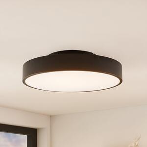 Lindby plafonieră LED Milada, negru, CCT, telecomandă, reglabil, Negru, Camera de zi / sufragerie, Metal, Modern
