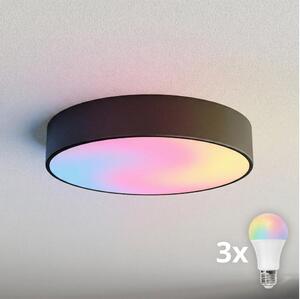 BRILAGI - Plafonieră LED RGBW reglabilă CLARE 3xE27/12W/230V neagră