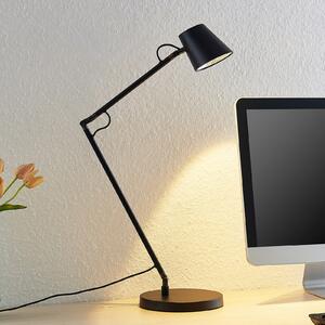 Lucande LED lampă de birou Tarris, înălțime 46 cm, negru, reglabil, Negru, Studiu / Birou, Metal, Modern