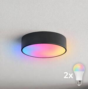 BRILAGI - Plafonieră LED RGBW dimabilă CLARE 2xE27/12W/230V neagră