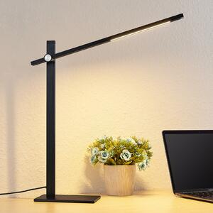 Lucande Wasko lampă LED de birou, dimabilă, reglabil, Negru, Studiu / Birou, Metal, Modern