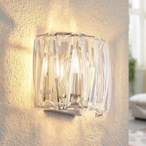 Lindby Aplică de perete Sofia, transparent, acrilic, 23cm, reglabil, Transparent, Camera de zi / sufragerie, Plastic