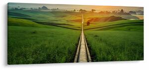 Tablou - Răsărit de soare peste vale (120x50 cm)