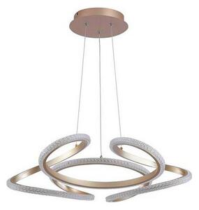 Lustră suspendată LED dimmabilă DOODLE, 40W/230V, finisaj alamă - Searchlight 66110CP