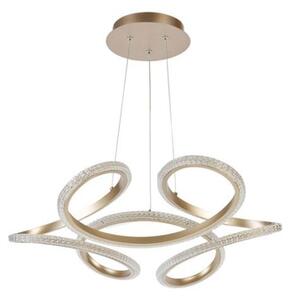 Lustră suspendată LED dimmabilă DOODLE, 40W/230V, finisaj alamă - Searchlight 66110CP