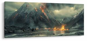 Tablou - Erupție vulcanică (120x50 cm)