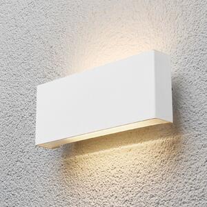 Lindby LED lampă de perete pentru exterior Safira, metal, sus/jos, IP44, Alb, Aluminiu, Modern