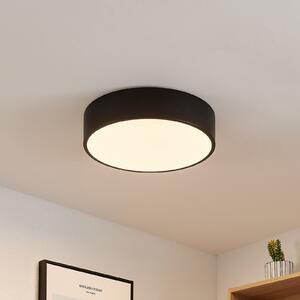 Lindby plafonieră LED Simera, Ø 30 cm, negru, alb, reglabil, Negru, Camera de zi / sufragerie, Plastic, Modern