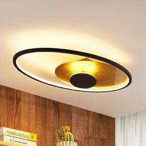 Lindby plafonieră LED Feival, 73 cm, rugină / aur, dimabil, reglabil, Maro / Rugină, Camera de zi / sufragerie, Metal, Modern